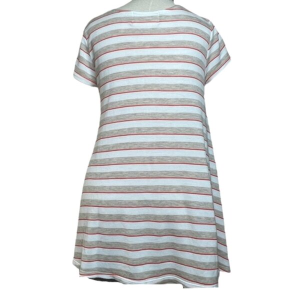Anthropologie Puella  angled stripes Swing tee tunic top - Picture 8 of 10